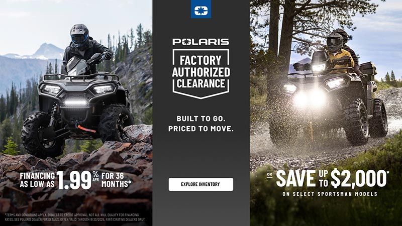 Polaris - Financing As Low As 1.99% Or Save Up To $2000 On Select Sportsman Models