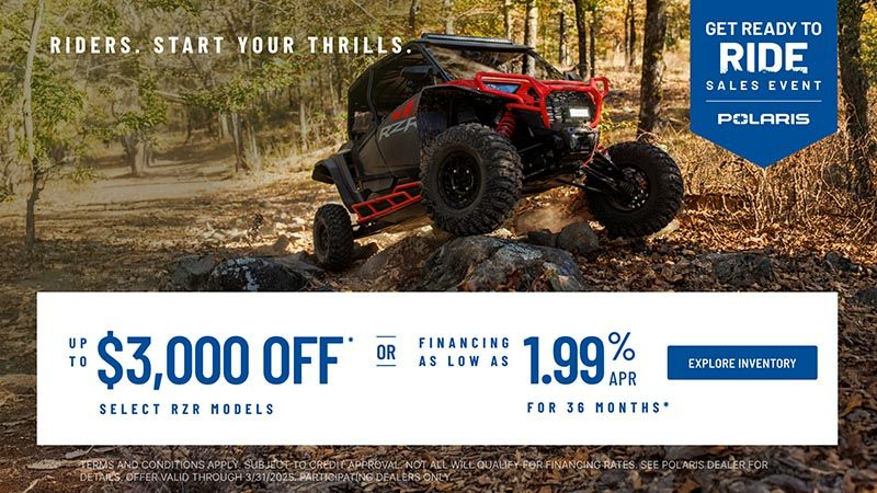 Polaris- Up To $3000 Off Select RZR Models