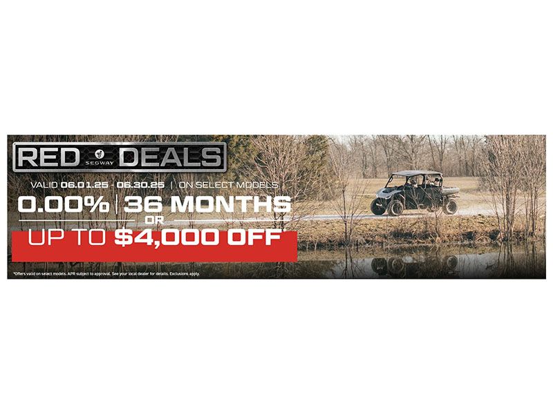 Segway Powersports - Red Deals - 0.00% 36 Months or Up To $4,000 Off