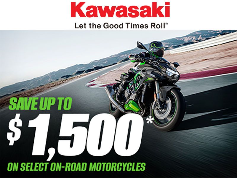 Kawasaki - Save Up to $1,500 on Select On-Road Motorcycles