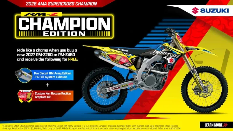 Suzuki - RM-Z Champion Edition | Promotion at Tommy's Motorsports