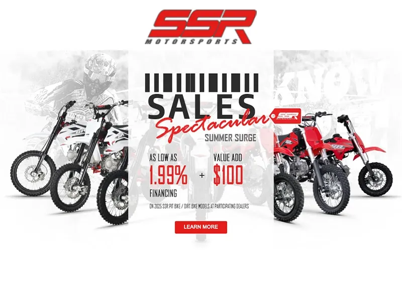SSR Motorsports - Sales Spectacular Summer Deals - As Low As 1.99% Financing + Value Add $100