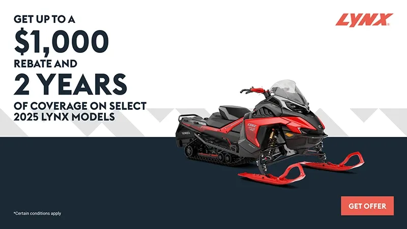 Lynx - Get up to $1,000 or 2 years of coverage on select 2025 Lynx models