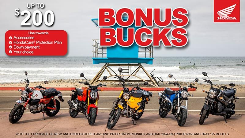 Honda - Up To $200 Bonus Bucks