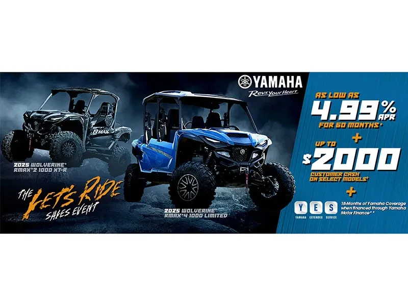 The Let's Ride Sales Event - Save On Select Wolverine RMAX Models With Customer Cash Offers*