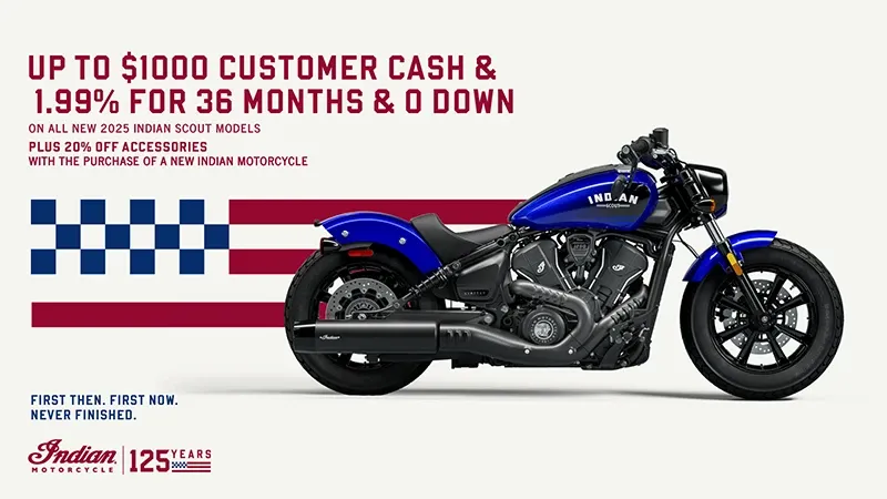 Indian Motorcycle - Up To $1000 Customer Cash