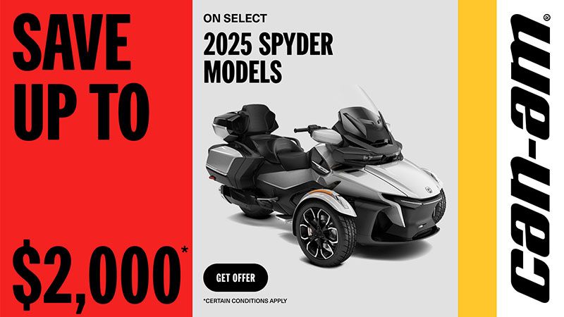 Can-Am - Save up to $2,000 on 2025 Spyder models | Promotion