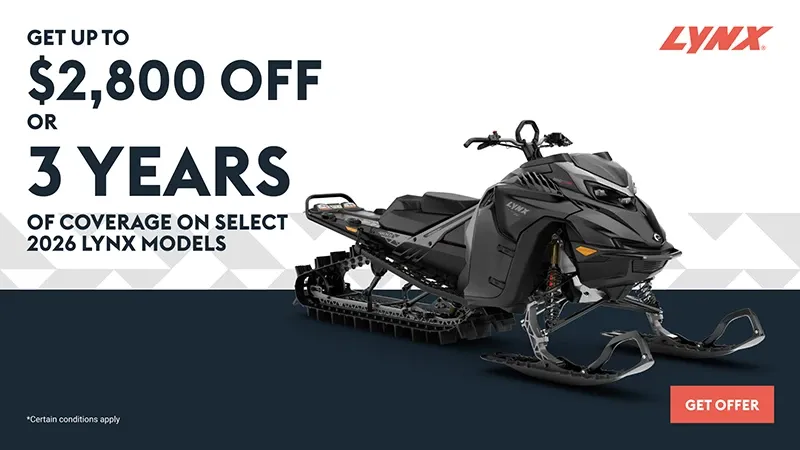 Lynx - Get up to a $2,800 rebate or 3 years of coverage on select