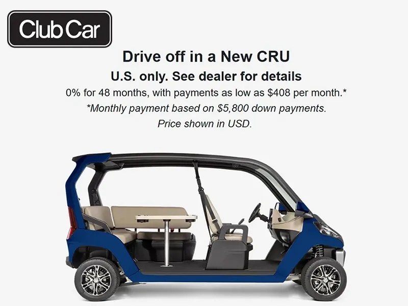 Club Car - Drive off in a New CRU