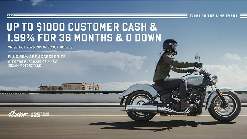 Indian Motorcycle - Up To $1000 Customer Cash