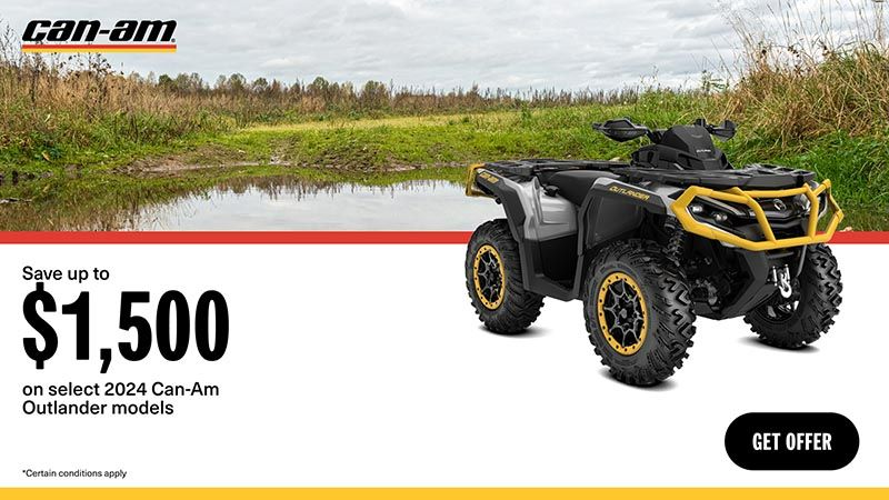 Can-Am - Rebates up to $1,500 on select Can-Am 2024 ATV models