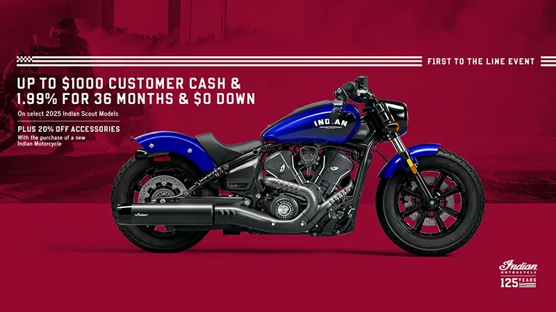 Indian Motorcycle - Get up to $1000 Customer Cash and 1.99% for 36 months