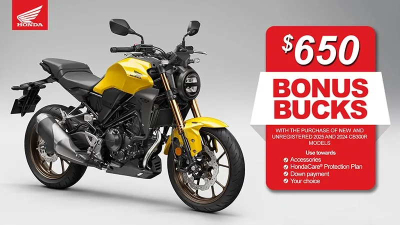 Honda - $650 Bonus Bucks