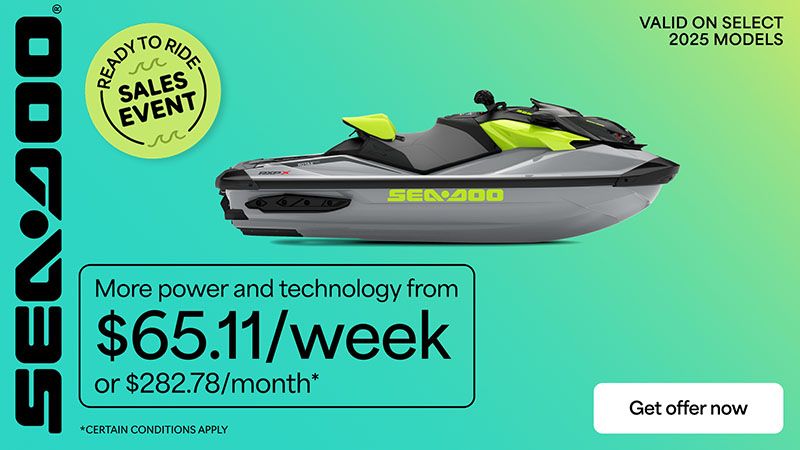 Sea-Doo - Make it yours from $65.11/week and experience the most powerful engine and advanced technology. *$282.78/month valid on select 2025 models