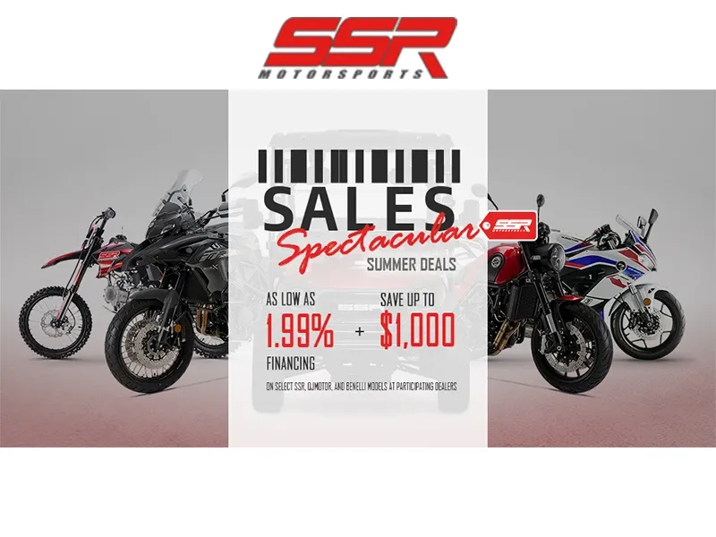 SSR Motorsports - Sales Spectacular Summer Deals - As Low As 1.99% Financing + Save Up To $1,000