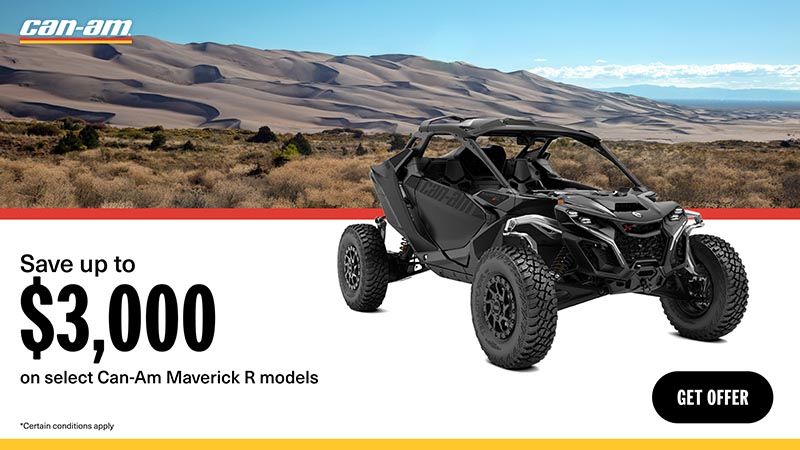 Can-Am - Get a $3,000 rebate on 2024 Can-Am Maverick R models