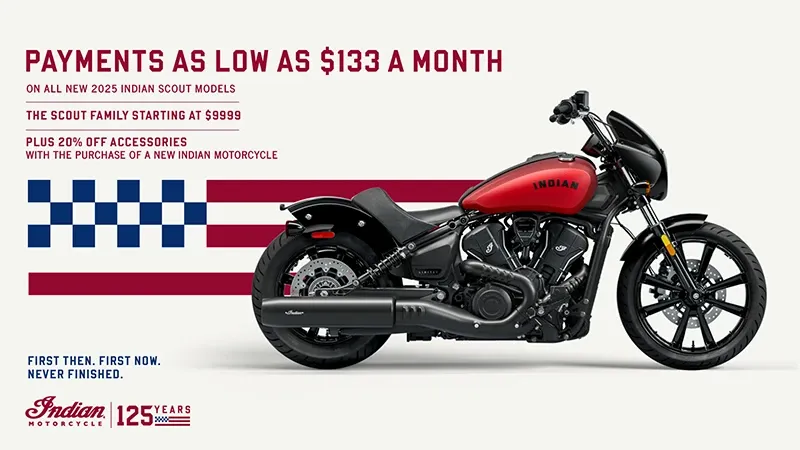 Indian Motorcycle - Payments As Low As $133 A Month