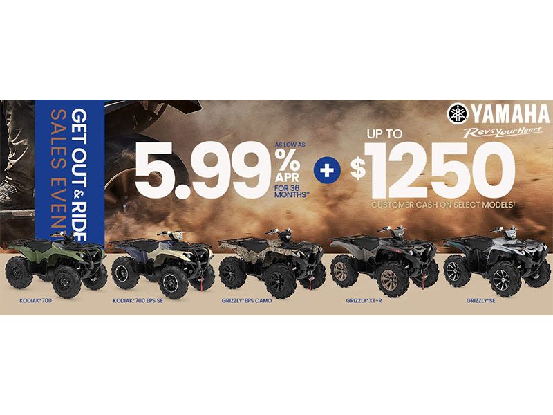 Get Out & Ride Sales Event - Customer Cash Offers Up To $1,250*