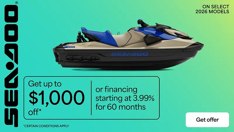 サーフィン 再値引き Sea-Doo - Get up to $1,000 off or financing starting at 3.99% for