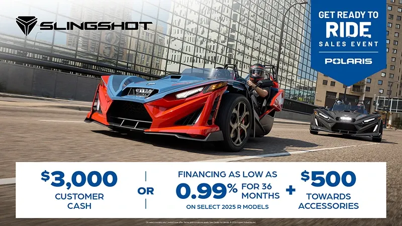 Slingshot - $3,000 Customer Cash or Financing offer for Slingshot R Models