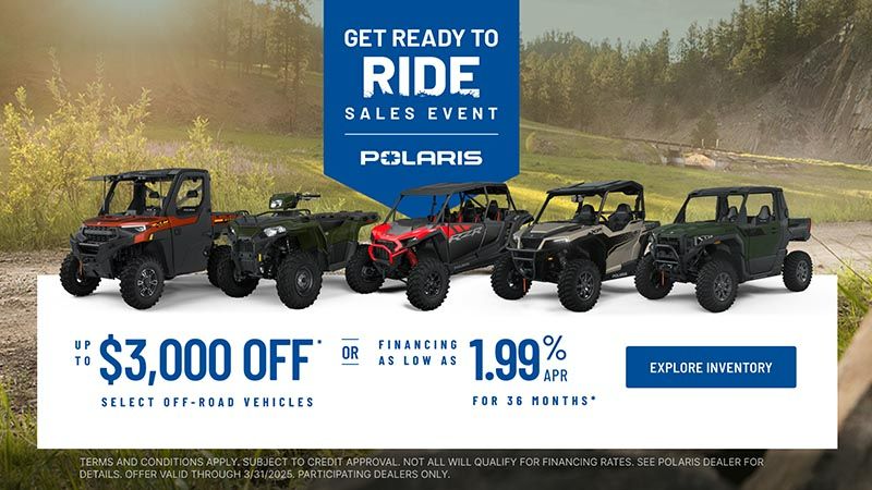 Polaris- Up To $3000 Off Or Financing As Low As 1.99%