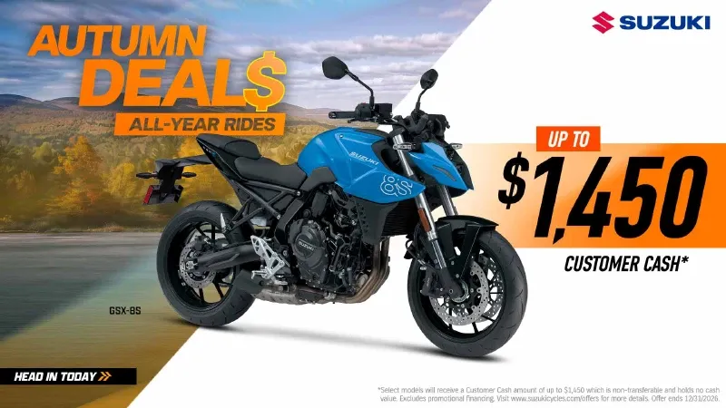 Suzuki - Autumn Deal$ All-Year Rides - Up To $1,450 Customer Cash