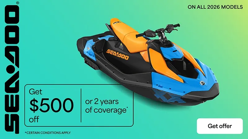 Sea-Doo - Get $500 off or 2 years of coverage on all 2026 models