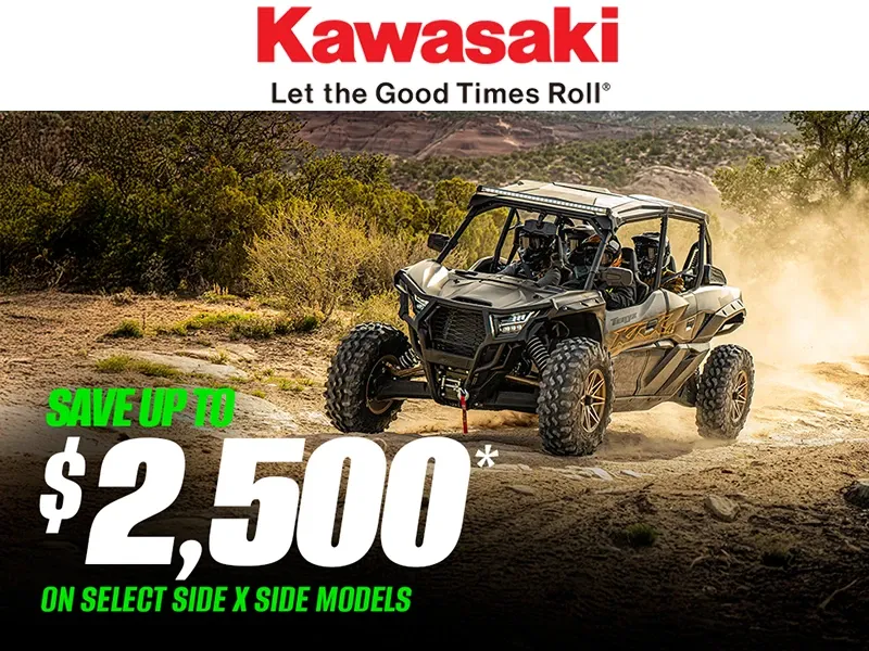 Kawasaki - Save Up to $2,500 on Select Side x Side Models