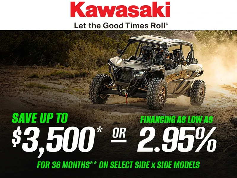 Kawasaki - Save Up To $3,500* And Financing As Low As 2.95% For 36 Months** on Select Side x Side Models