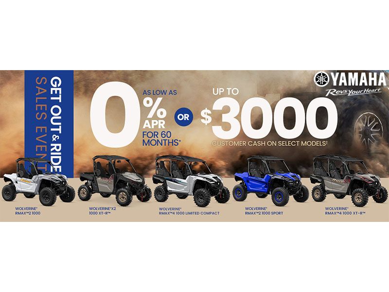 Get Out & Ride Sales Event - Save On Select Wolverine Rmax Models With Customer Cash Offers*