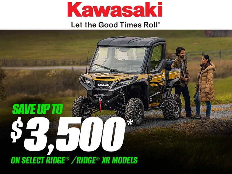 Kawasaki - Save Up To $3,500 On Select RIDGE / RIDGE XR Models