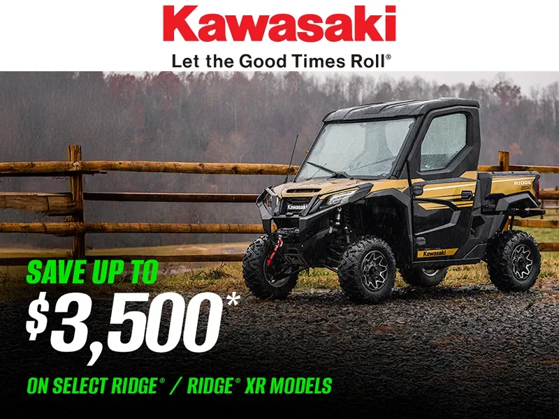Kawasaki - Save Up to $3,500 on Select RIDGE / RIDGE XR Models