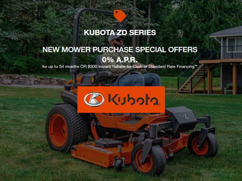 Kubota - ZD Series - New Mower Purchase Special Offers