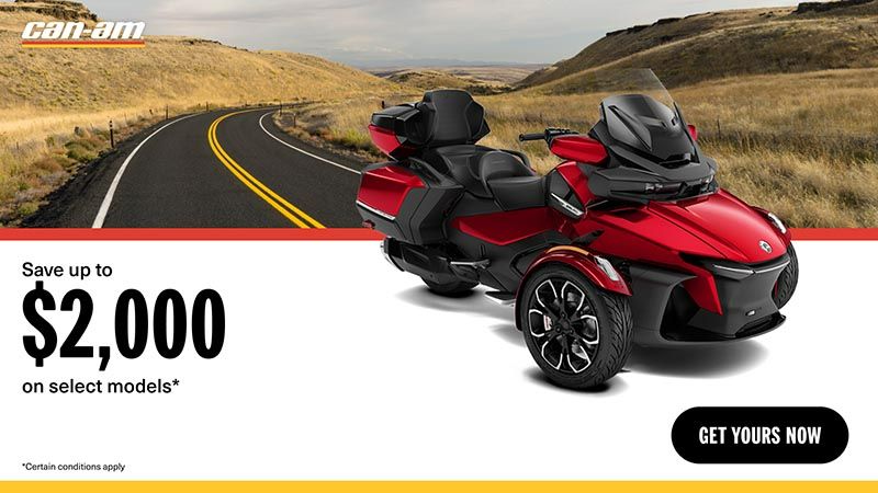 Can-Am - Get a rebate up to $2,000 on select 2023 Can-Am 3-Wheel models