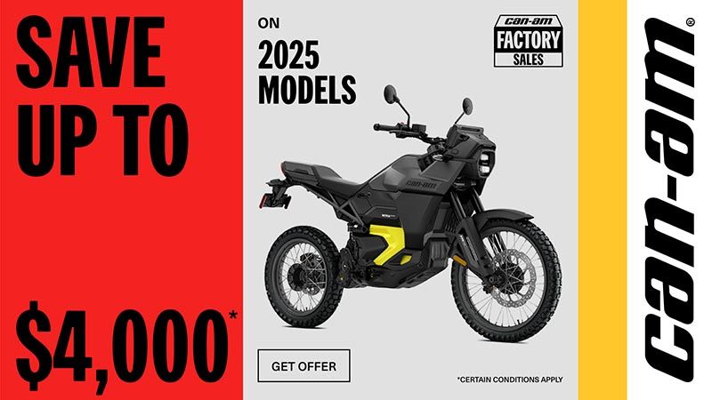Can-Am - Get a rebate up to $4,000 on 2025 Can-Am motorcycle
