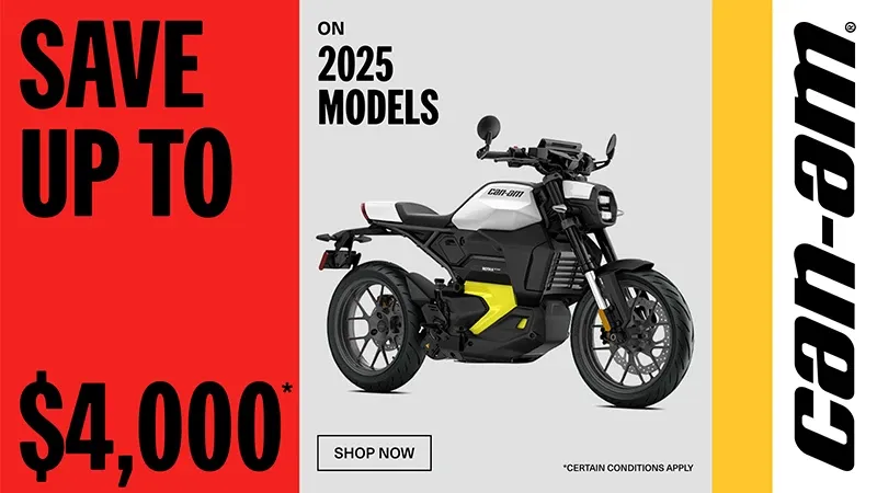 Can-Am - Get a rebate up to $4,000 on 2025 Can-Am motorcycle