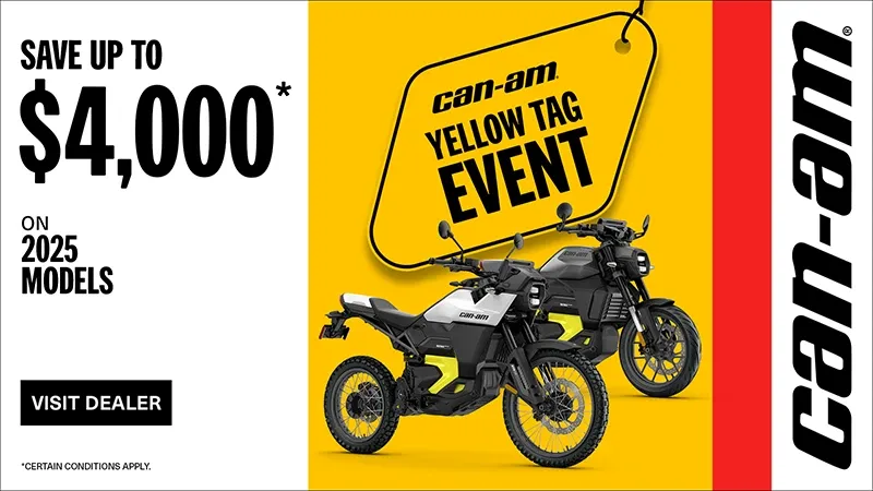 Can-Am - Get a rebate up to $4,000 on 2025 Can-Am motorcycle