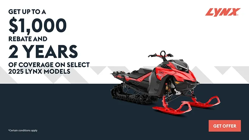 Lynx - Get up to $1,000 or 2 years of coverage on select 2025 Lynx models
