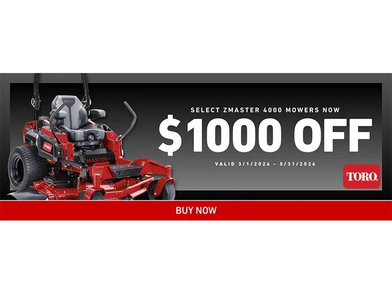 Toro - Select Z Master 4000 Mowers Now $1000 Off