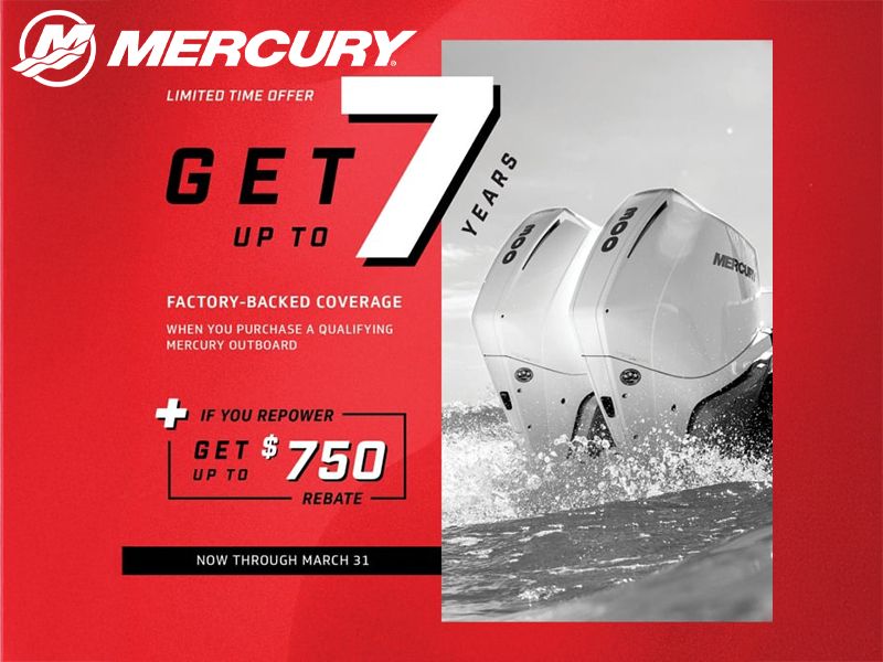 Mercury Marine - Get Up to 7 Years Factory-Backed Coverage