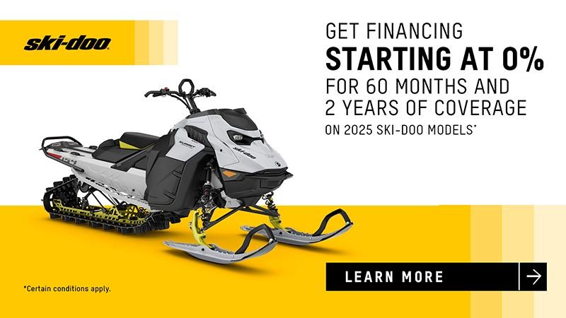 Ski-Doo - Get financing starting at 0% for 60 months and 2 years of coverage on 2025 Ski-Doo Models