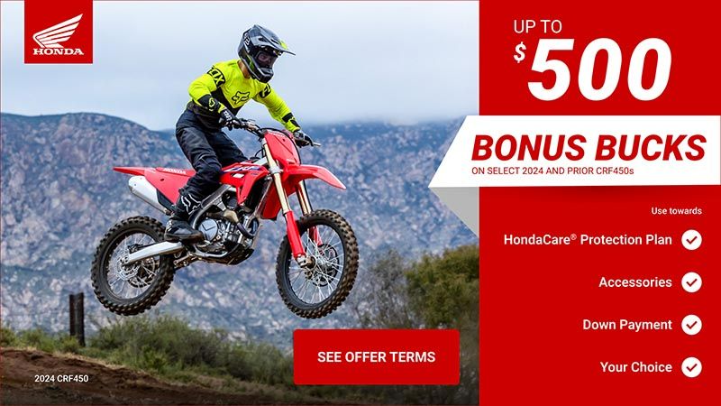 Honda - Up To $500 Bonus Bucks