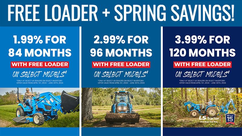 Dealer Loader Promotion Example LS Tractor LS Tractor - Free Loader + Spring Savings! Promotion Details ...