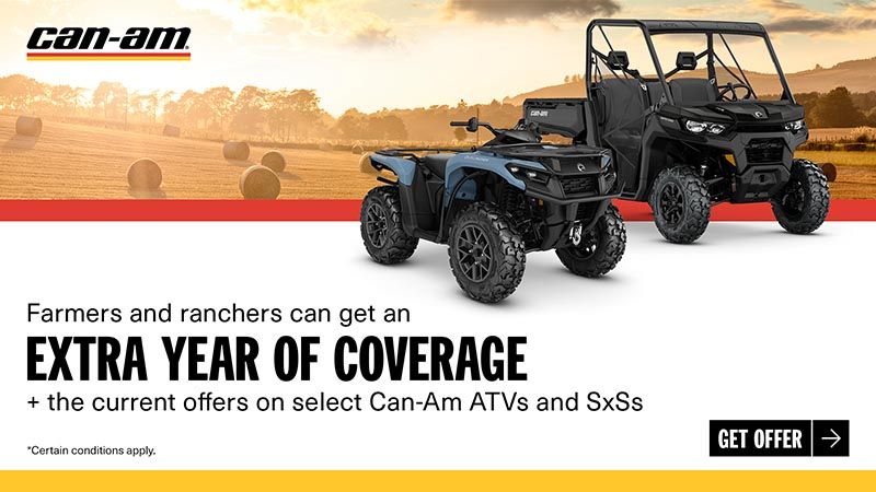 Can-Am - Farmers and ranchers get an additional year of coverage on select Can-Am models