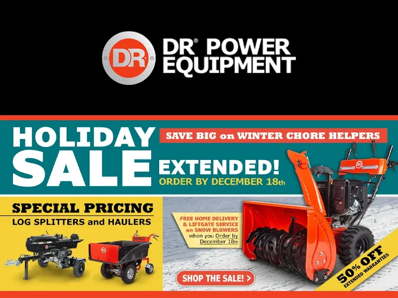 DR Power Equipment - Holiday Sale Extended