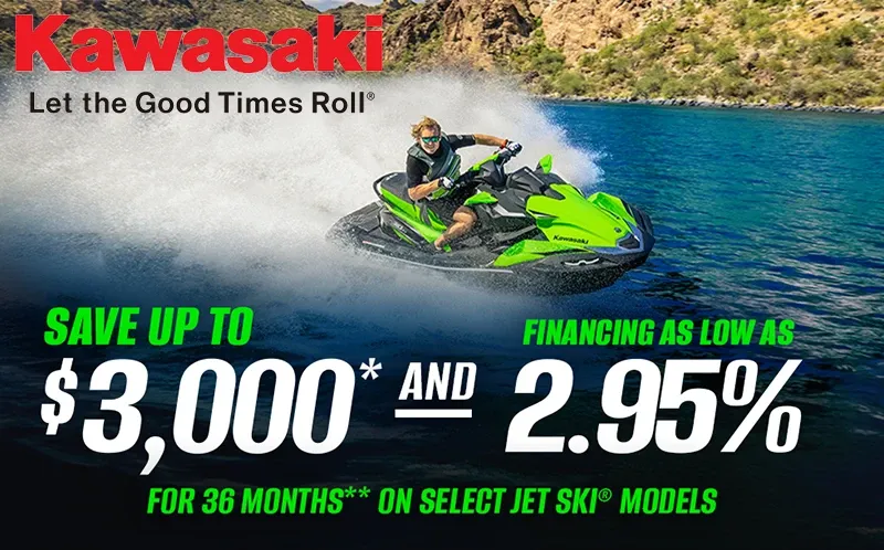 Kawasaki - Save Up To $3,000* And Financing As Low As 2.95% For 36 Months** on Select Jet Ski® Models