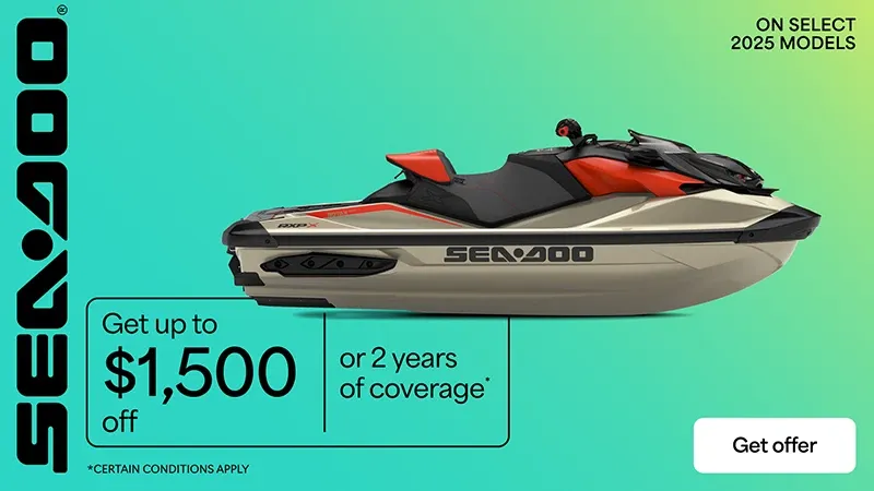 Sea-Doo - Get up to $1,500 off or 2 years of coverage on select 2025 models
