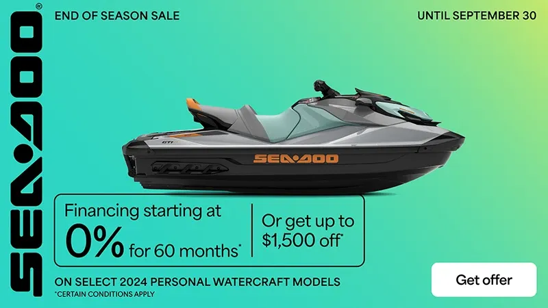 Sea-Doo - Get financing starting at 0% for 60 months on selected 2024 models