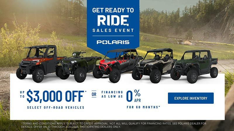 Polaris - Up To $3000 Off Select Off-Road Vehicles