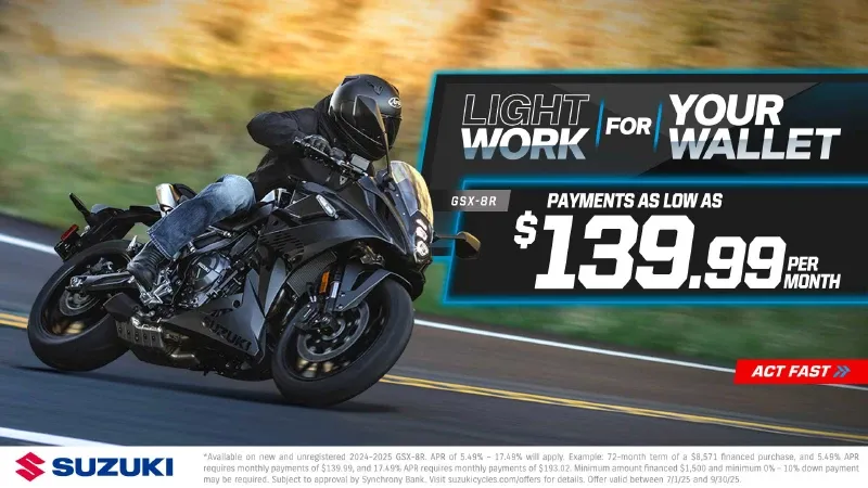 Suzuki - Light Work For Your Wallet - Payments As Low As $139.99 Per Month